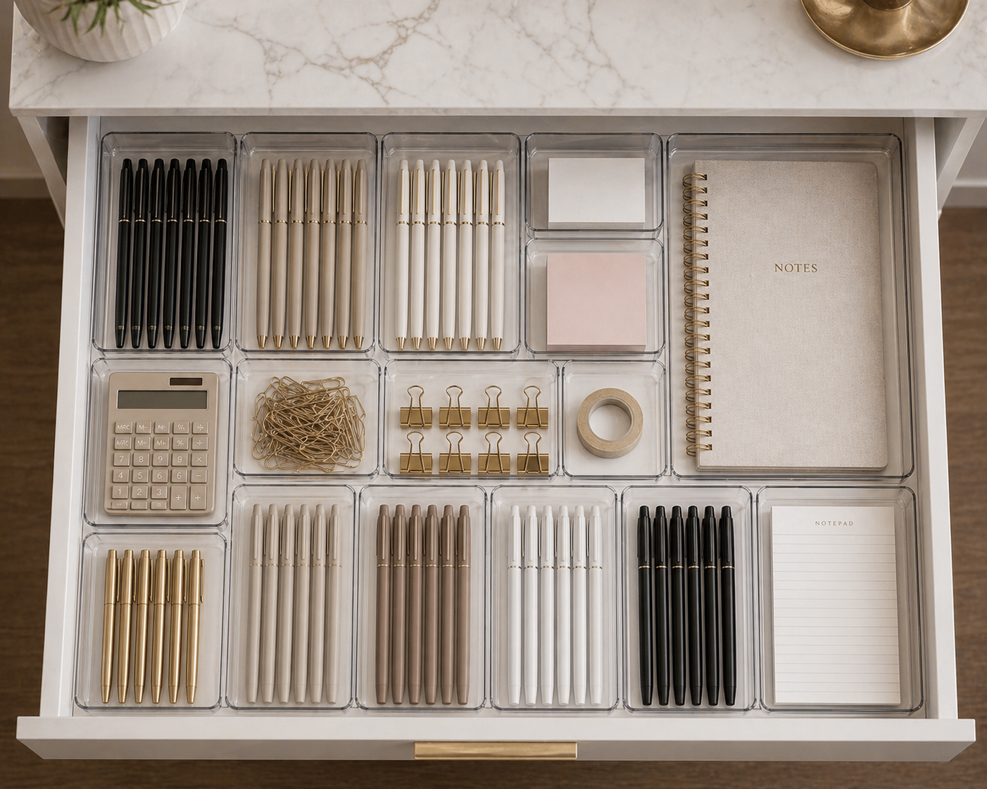 Transparent Drawer Organizer Set – Clear Acrylic Storage Bins, Desk Drawer Dividers, Makeup Organizer, Kitchen & Bathroom Storage Trays, Modular Home Organization Solution Wholesale