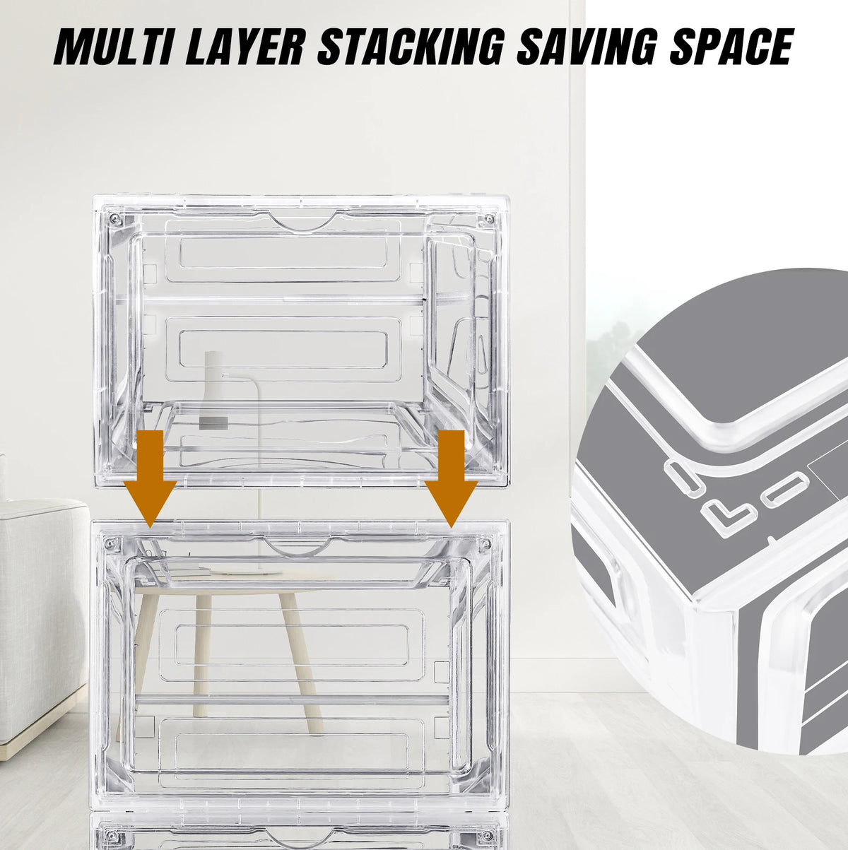 Clear Stackable Shoe Storage Boxes, Transparent Sneaker Display Case, Drop Front Shoe Box, Plastic Stackable Shoe Containers, Dustproof Modular Shoe Rack, Acrylic Shoe Drawer, Shoe Cabinet Alternative, Sneaker Case, Stackable Clear Containers, Wholesale